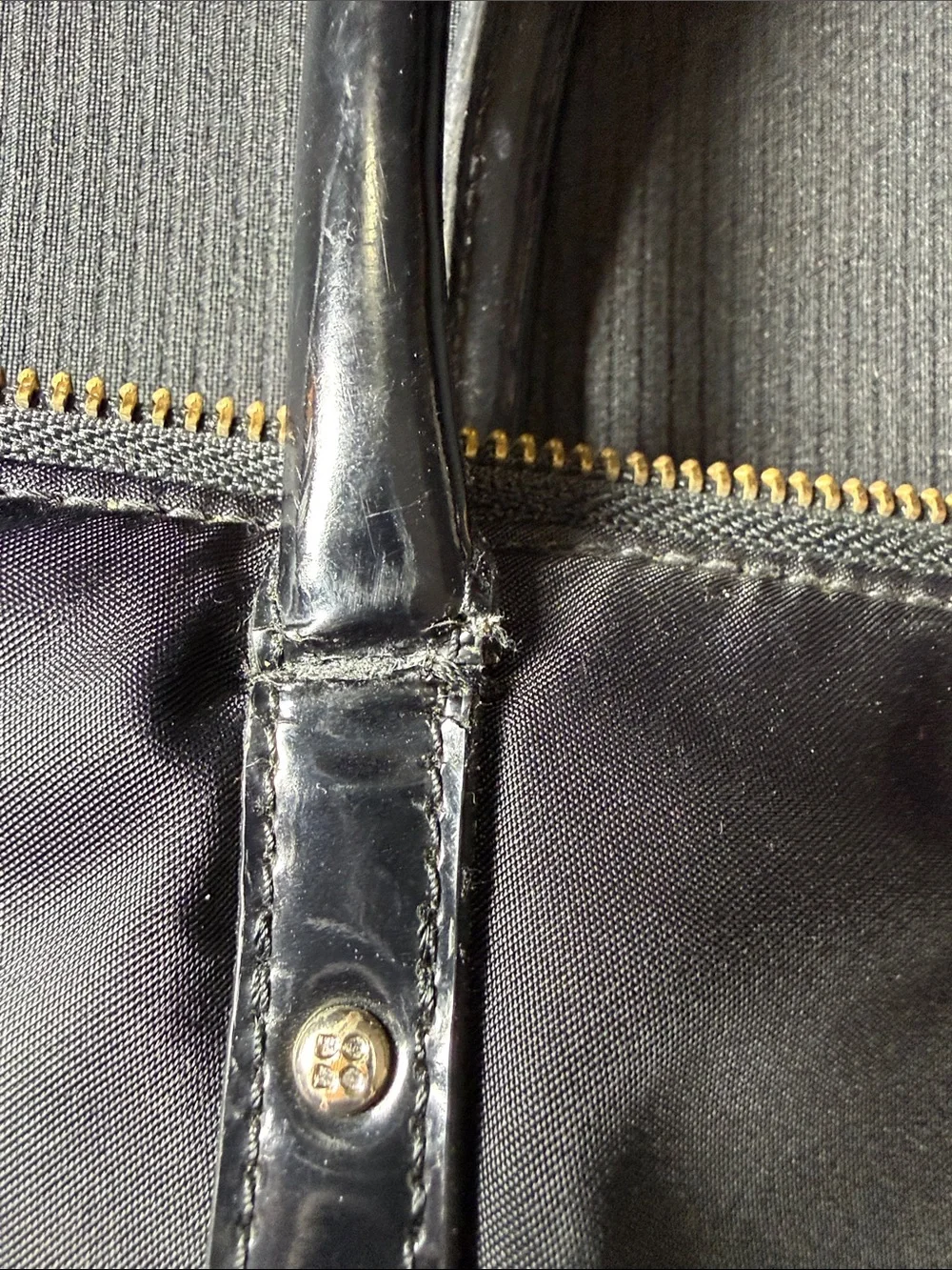 kate spade Black Nylon Laptop Tote with Gold Hardware